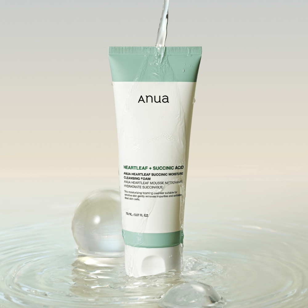 ANUA Heartleaf Succinic Moisture Cleansing Foam| anua cleansing foam| Heartleaf cleansing foam| Moisture cleansing foam| succinic moisture|
