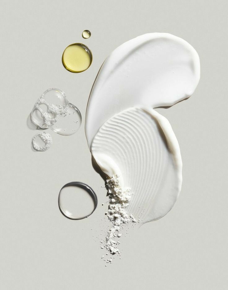 Skincare texture on grey background