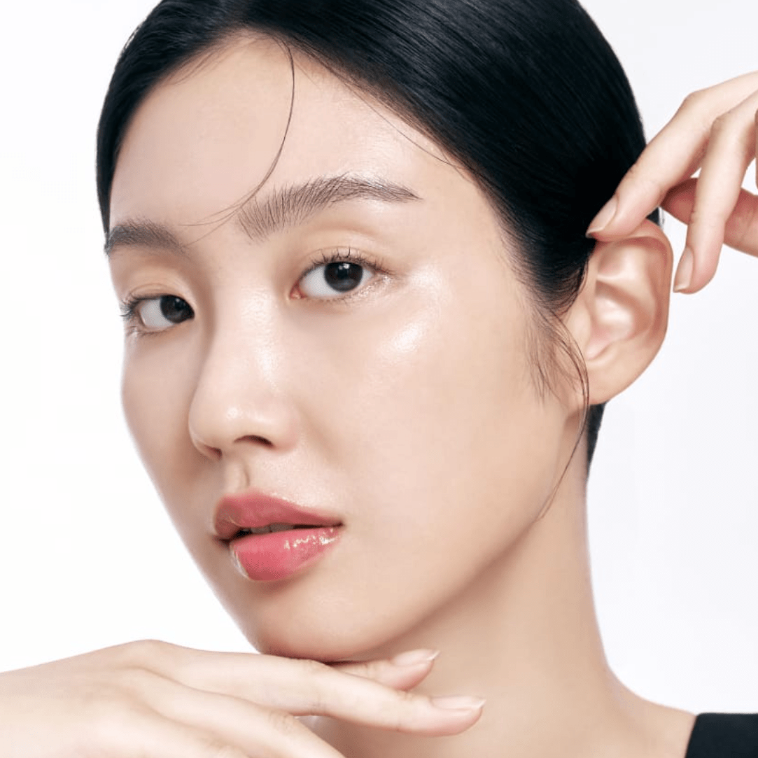 Women face with glass skin