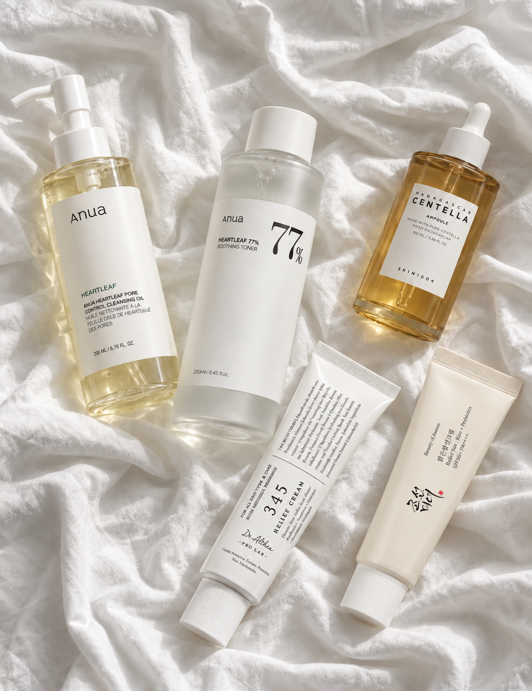 First korean skincare routine 5 products