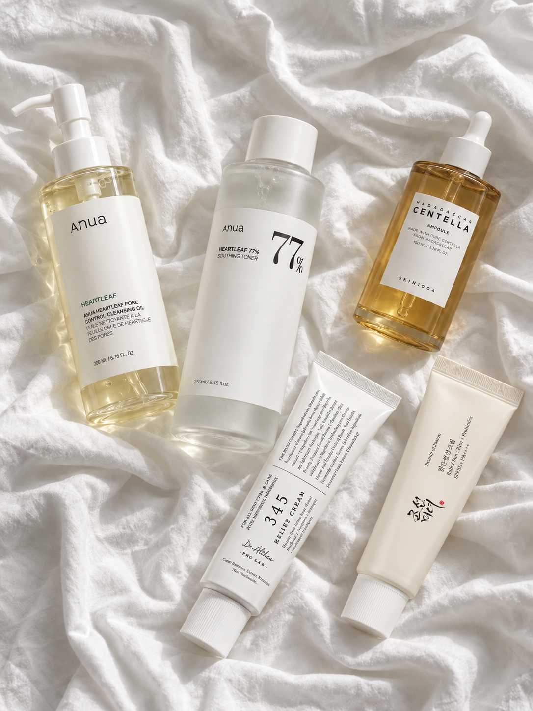 First korean skincare routine 5 products