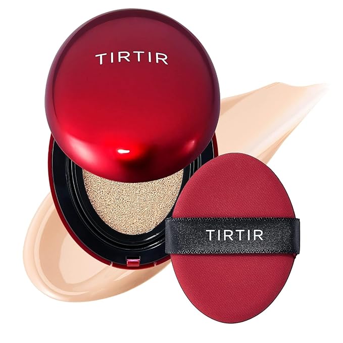 K-Beauty Cushion: TIRTIR Mask Fit Red for flawless, all-day coverage, transfer-proof wear, and a semi-matte finish.