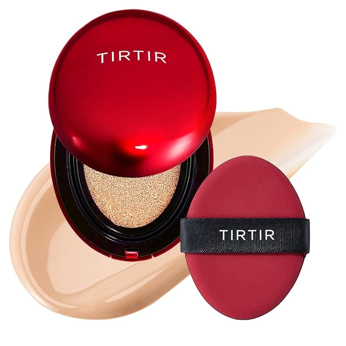 K-Beauty Cushion: TIRTIR Mask Fit Red for flawless, all-day coverage, transfer-proof wear, and a semi-matte finish.