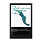 Abib gummy sheet mask packaging with a black border on a white background