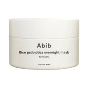 ABIB Rice Probiotics Overnight Mask Barrier Jelly jar on white background