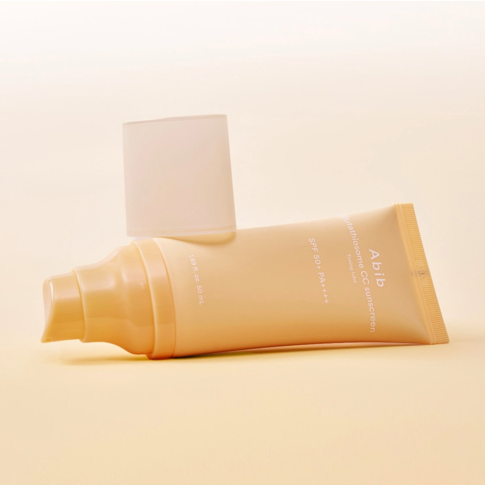 Glutathiosome sunscreen, ABIB CC sunscreen, tone-up sunscreen SPF50+, Korean brightening sunscreen, CC cream with SPF, glutathione sunscreen, PA++++ sun protection, ABIB skincare tone up, antioxidant sunscreen, Glutathione