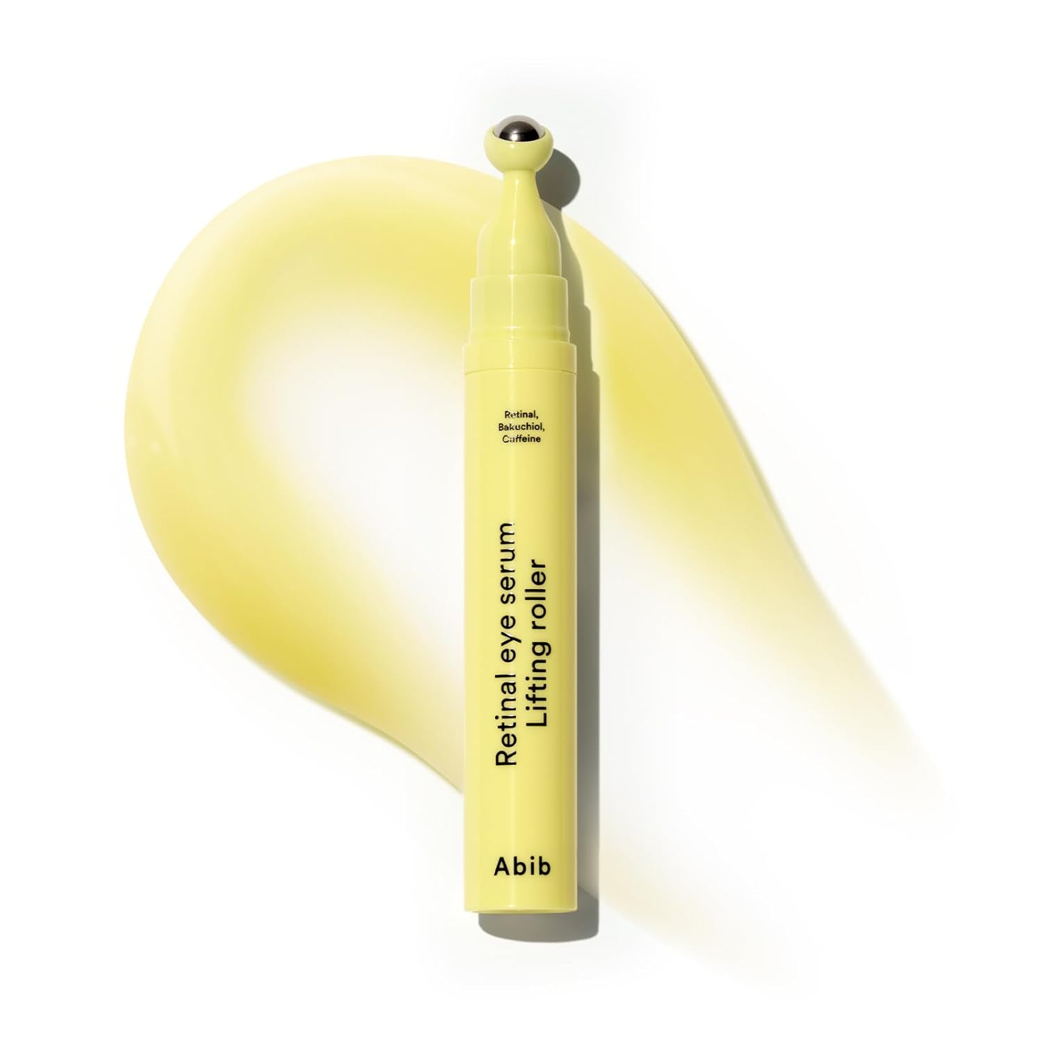 Yellow lifting roller with 'Abib' branding on a white background