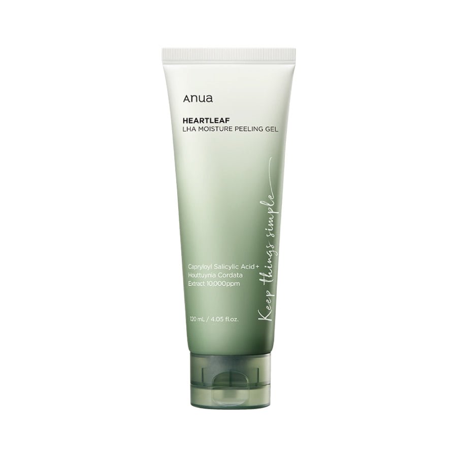 Tube of Anua Heartleaf LHA Moisture Peeling Gel on a white background
