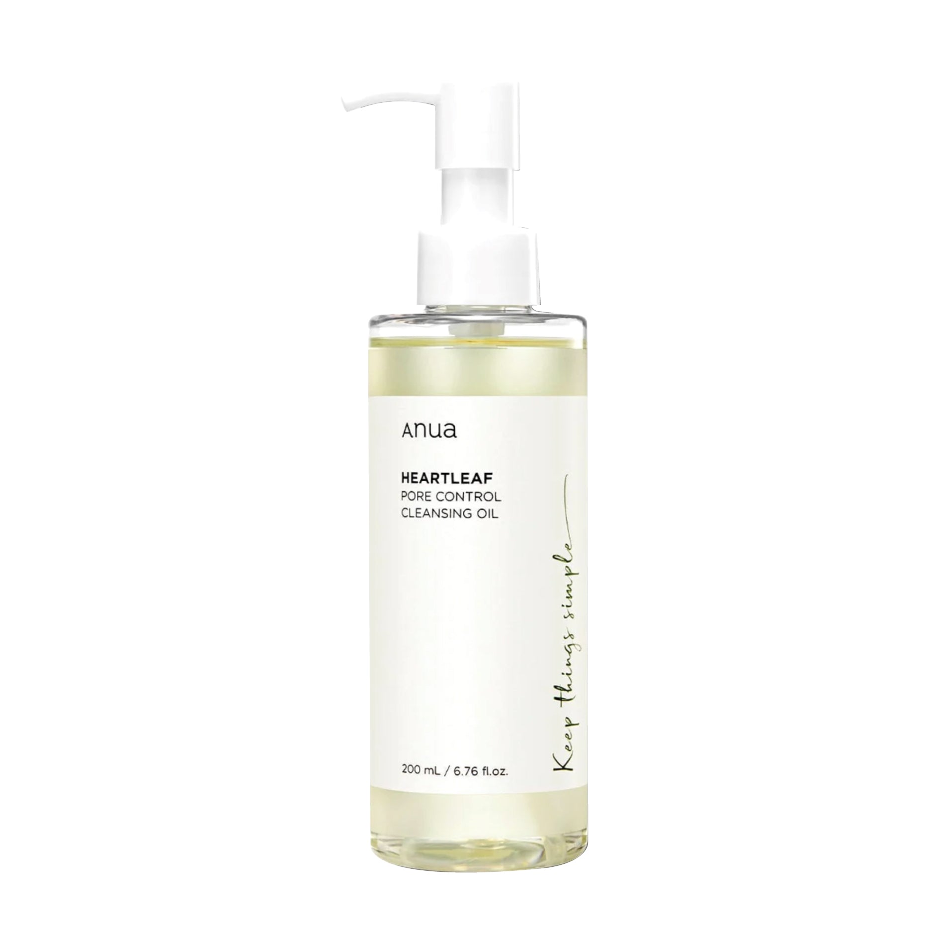 ANUA Heartleaf Pore Control Cleansing Oil pump on white background