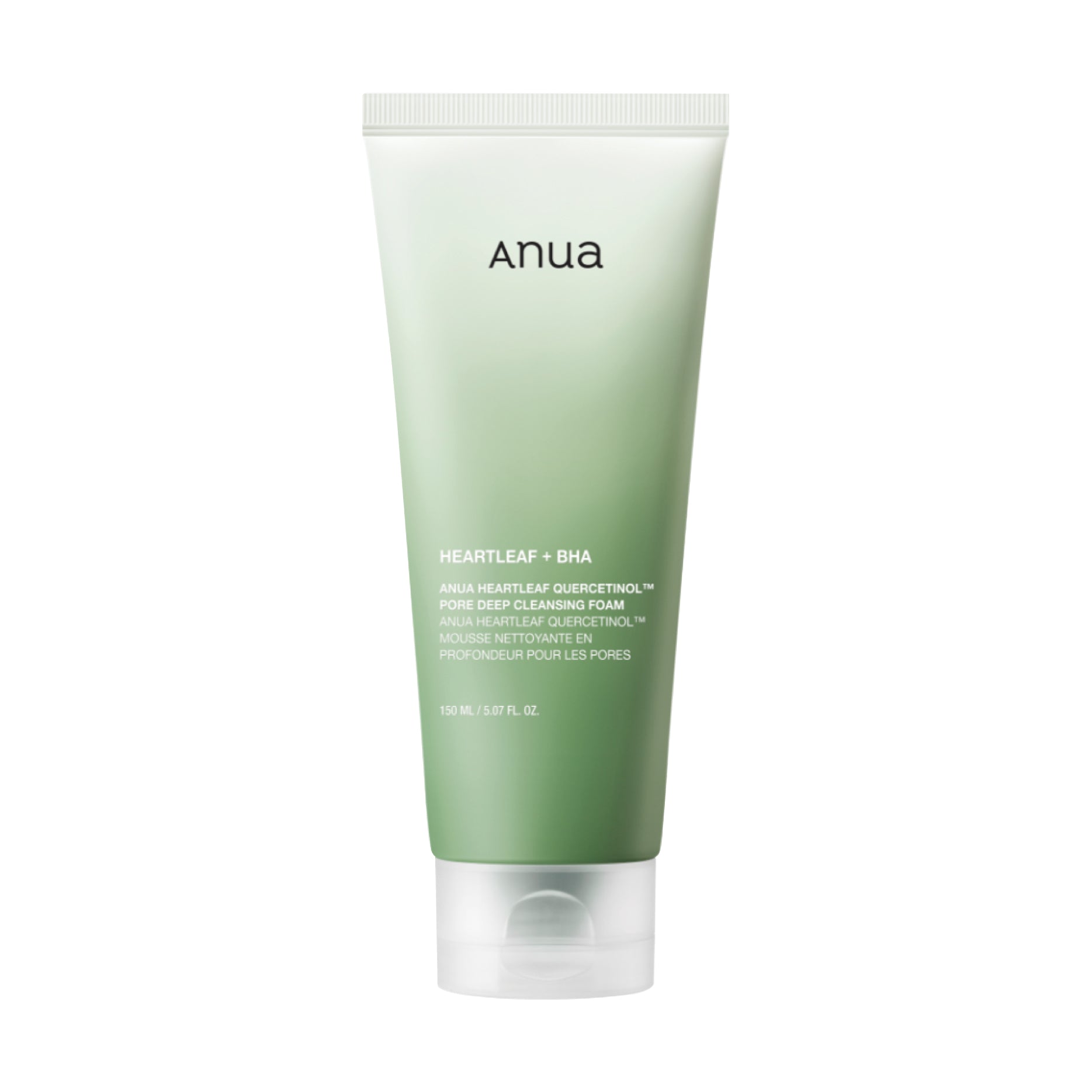 ANUA Heartleaf Quercentinol Pore Deep Cleansing Foam on the white background