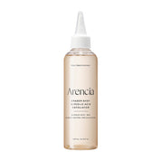 A 200 mL clear plastic bottle of Arencia Eraser Shot Glycolic Acid Exfoliator with a white plastic applicator cap, containing a pale peach-colored liquid, set against a plain white background.