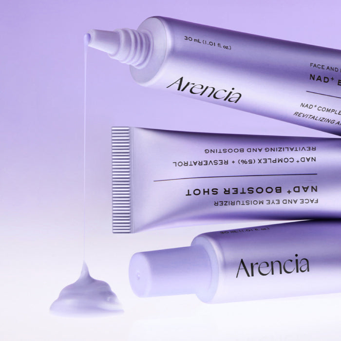 ARENCIA NAD+ Booster Shot on a purple background