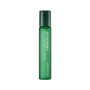 AROMATICA Rosemary Root Volumizing Scalp Ampoule Green bottle with 'Rosemary' and 'Aromatica' text on a white background
