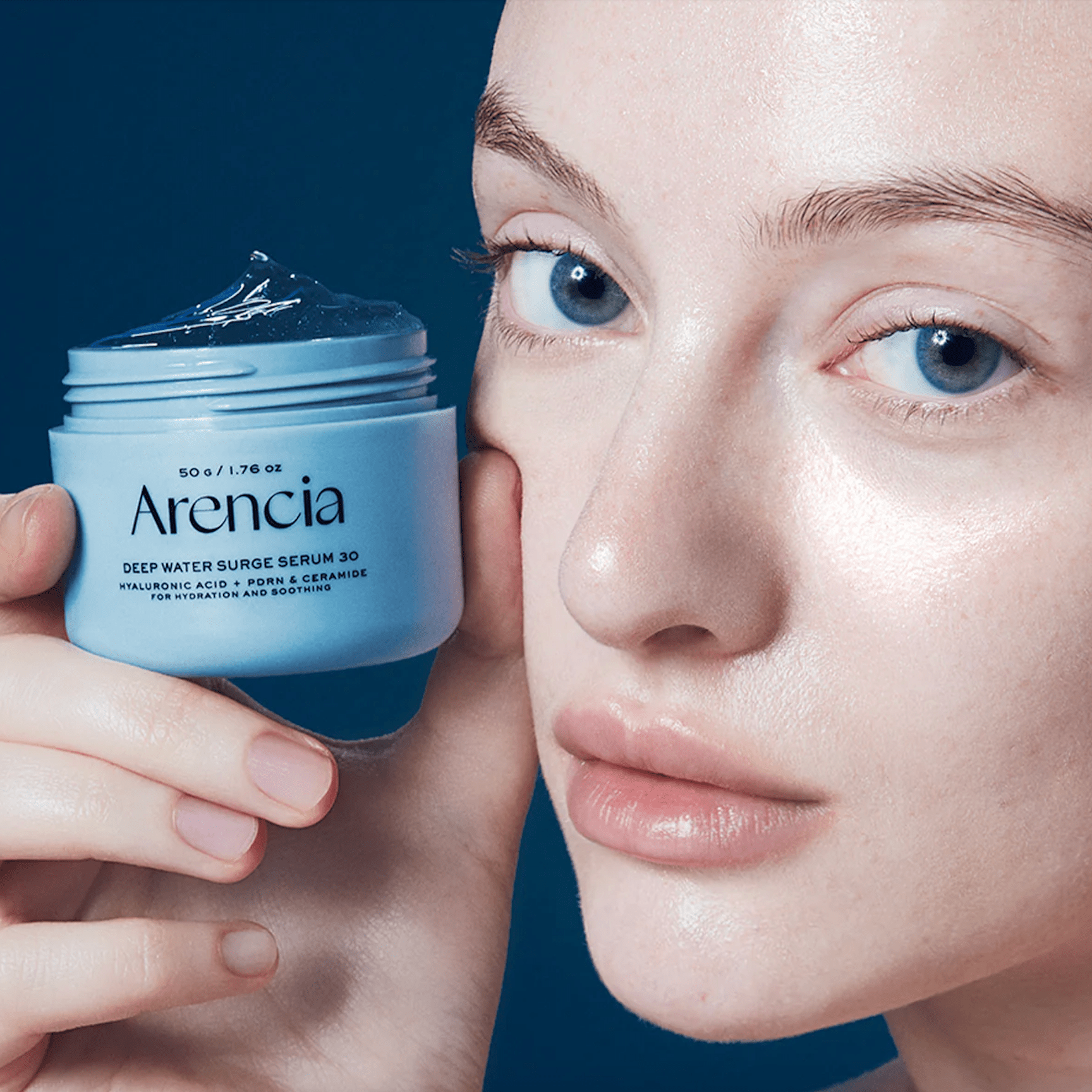 Overnight serum: ARENCIA Deep Water Surge 30 for deep moisture, firming, and a replenished morning glow.