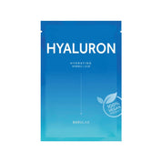 Blue packaging of HYALURON product with '100% Vegan' label on a white background