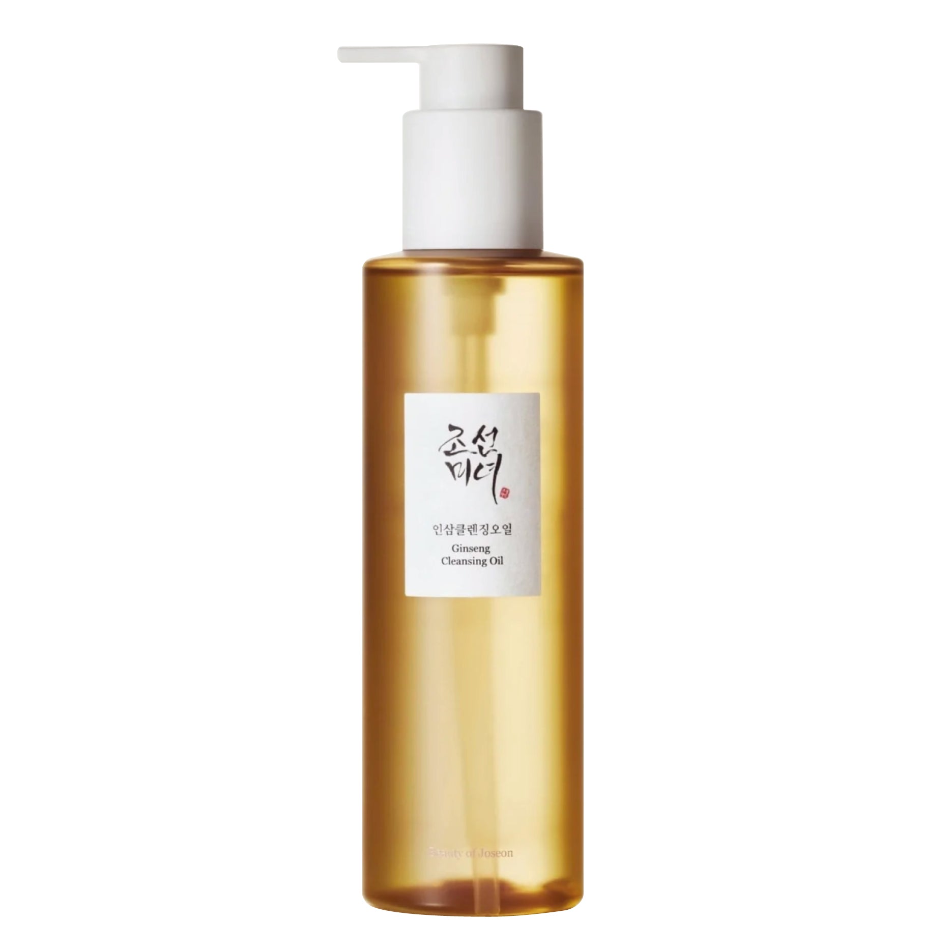 BEAUTY OF JOSEON Ginseng Cleansing Oil Brown bottle with pump and white label on a white background
