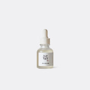 BEAUTY OF JOSEON Glow Deep Serum : Rice +Alpha-Arbutin serum dropper bottle with a white label on a light gray background