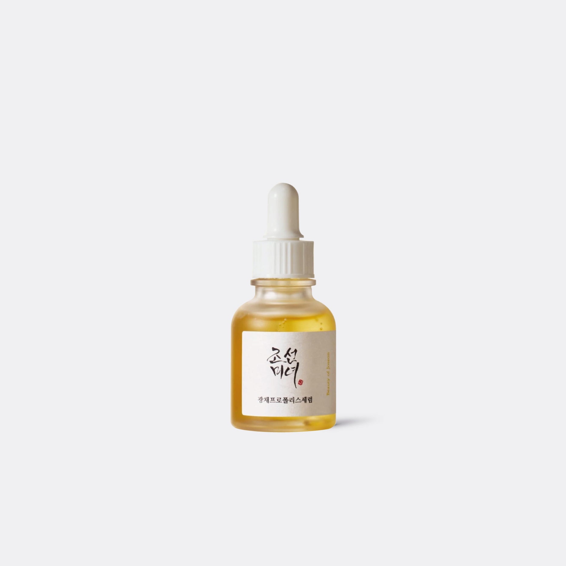 BEAUTY OF JOSEON Glow Serum : Propolis + Niacinamide  dropper bottle with a white label on a light gray background