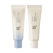 BEAUTY OF JOSEON Original Rice & Aqua Fresh Relief Sun Duo Two tubes of skincare product with a visible brand logo on a white background