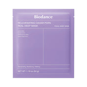 Biodance Rejuvenating Caviar PDRN Real Deep Mask packaging with 'Biodance' branding on a white background