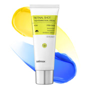 Tube of CELIMAX The VITA-A Retinal Shot Tightening Dual Cream (50 ml) on a colorful background