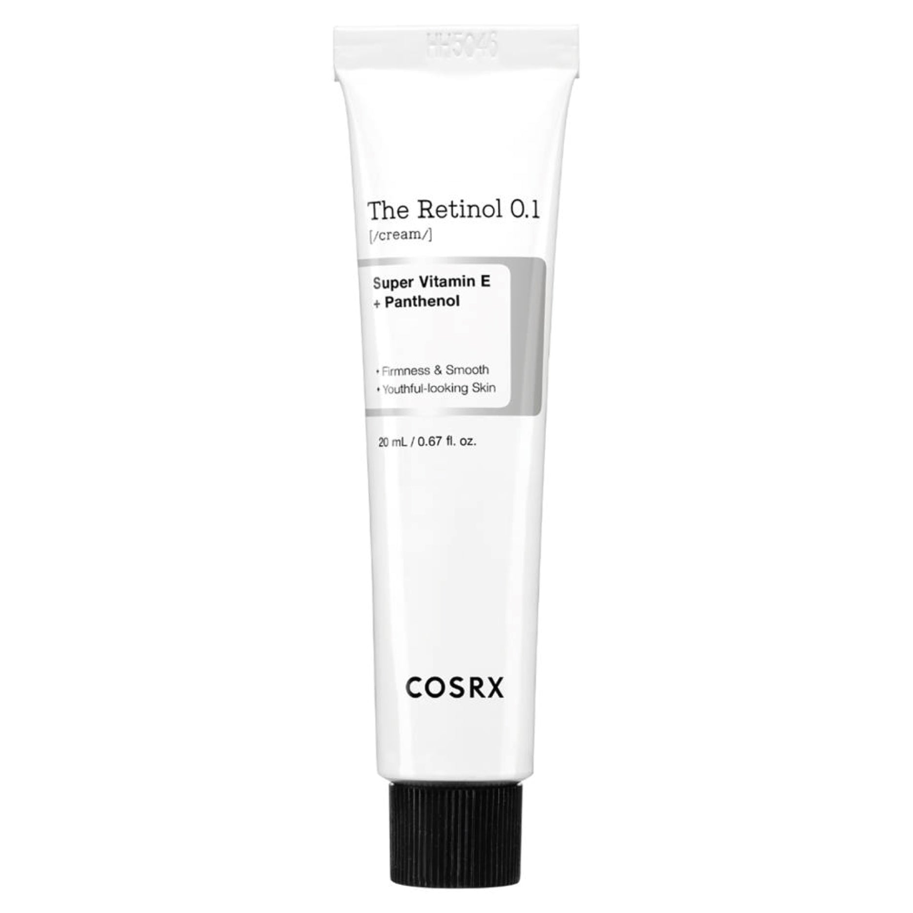 COSRX The Retinol 0.1 Cream tube on white background