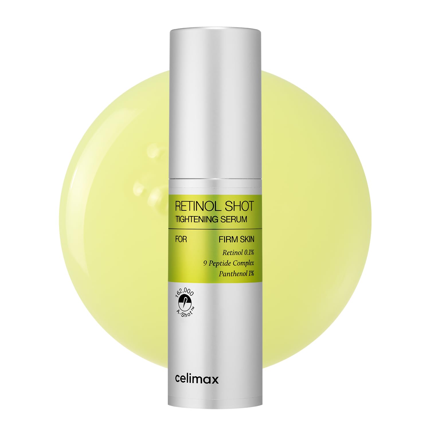 Celimax The Vita A Retinol Shot Tightening Serum on whit background