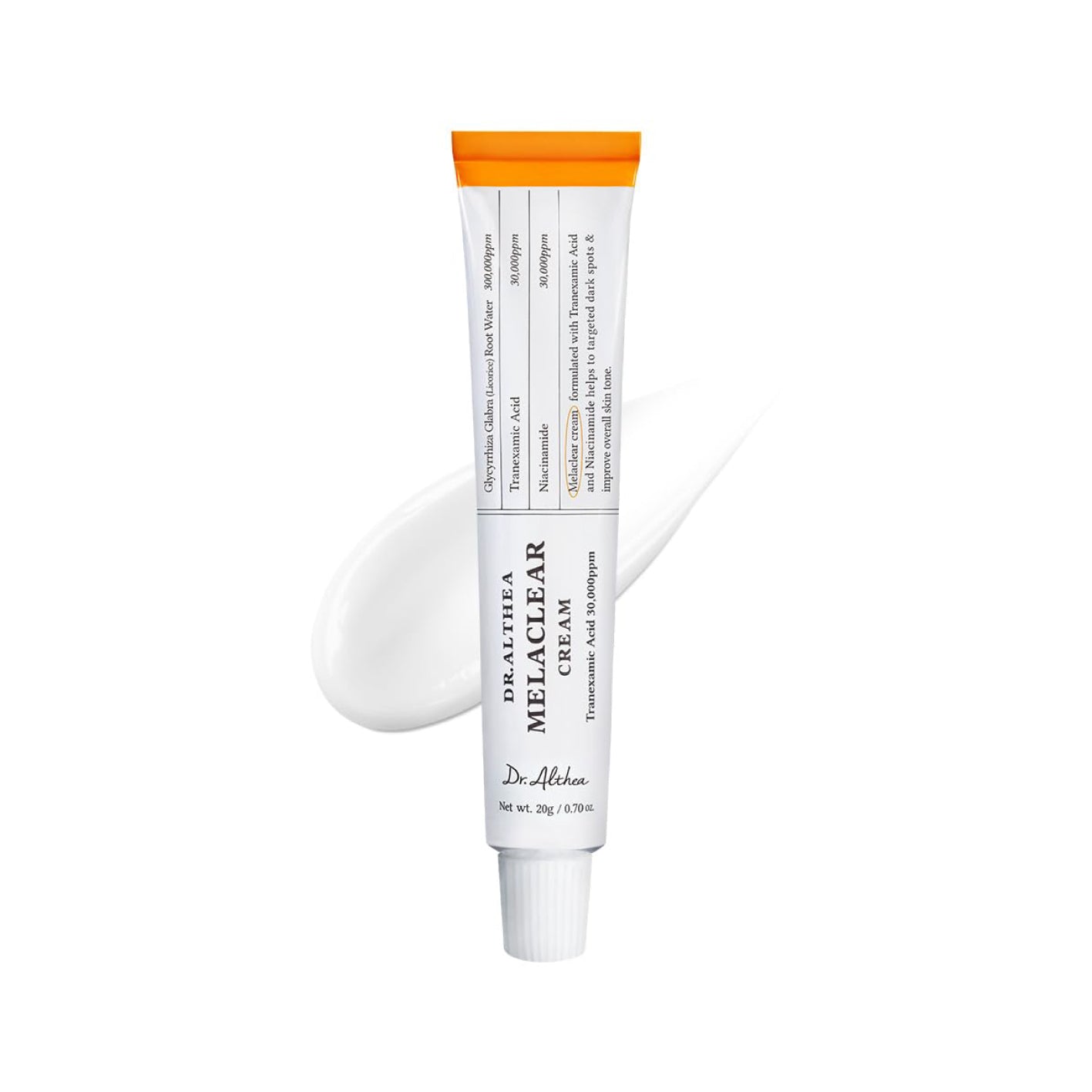 DR. ALTHEA Melaclear Cream tube displaying on white background