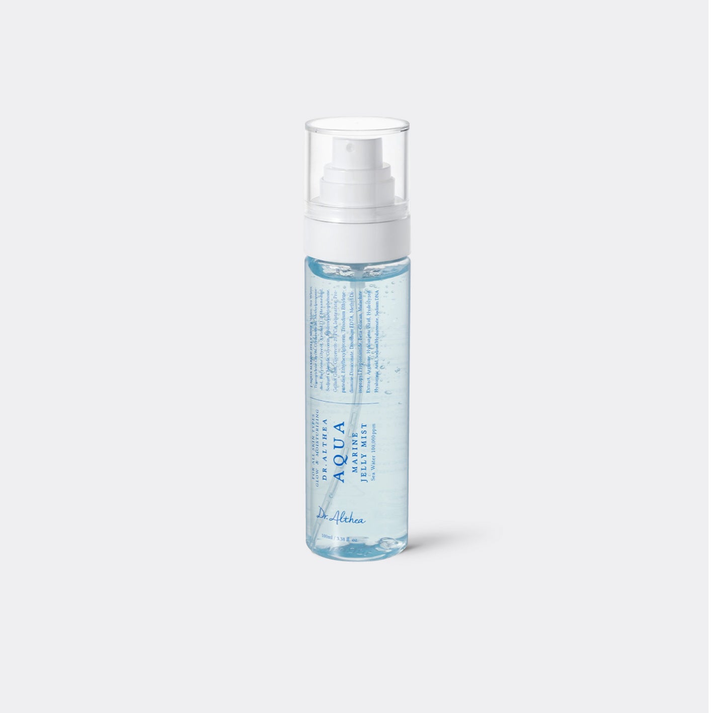 Dr. Althea Aqua Marine Jelly Mist bottle with pump on a white background
