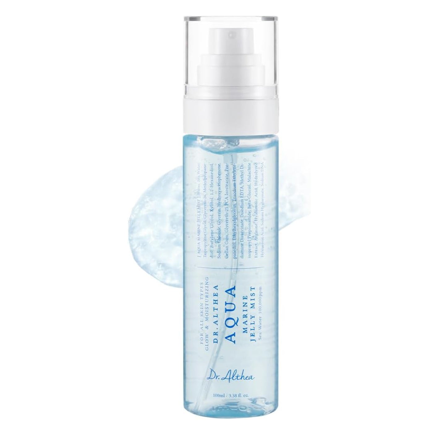 Dr. Althea Aqua Marine Jelly Mist with a white cap on a white background