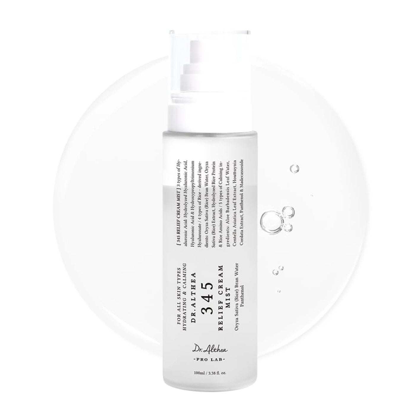 Dr.Althea 345 Relief Cream Mist bottle on white background