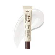 A tube of  Dr. Reju-All Advanced PDRN Rejuvenating Cream, shown against a white background with a translucent smear of the cream behind it.