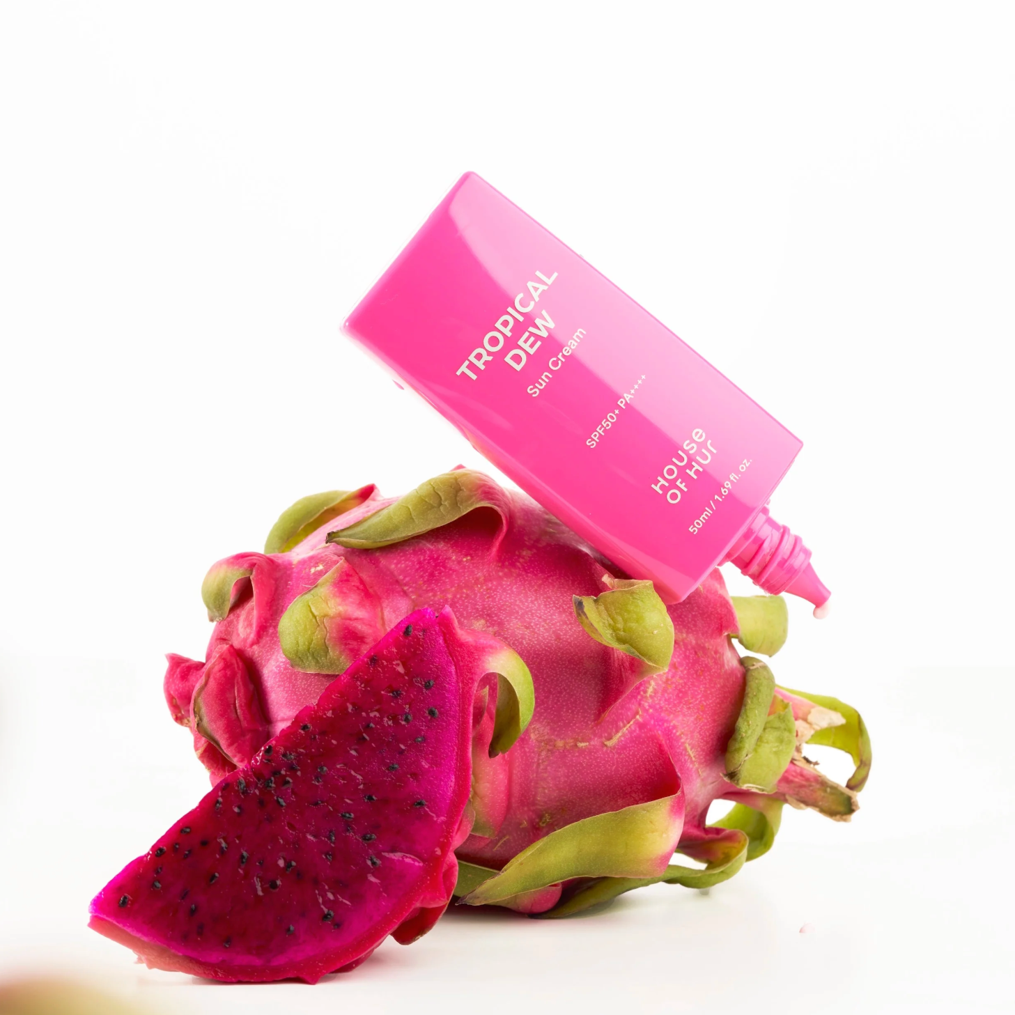 House of Hur sunscreen|Dewy sunscreen SPF50+|Vegan Korean sun cream|Glow sunscreen for dry skin|No white cast SPF|Cruelty-free Korean skincare|Tropical antioxidant sun protection

