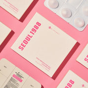 K-SECRET Seoul 1988 Boosting Ball Collagen 100% packaging on a pink background