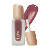 LAKA Fruity Glam Tint lip gloss with applicator on a white background
