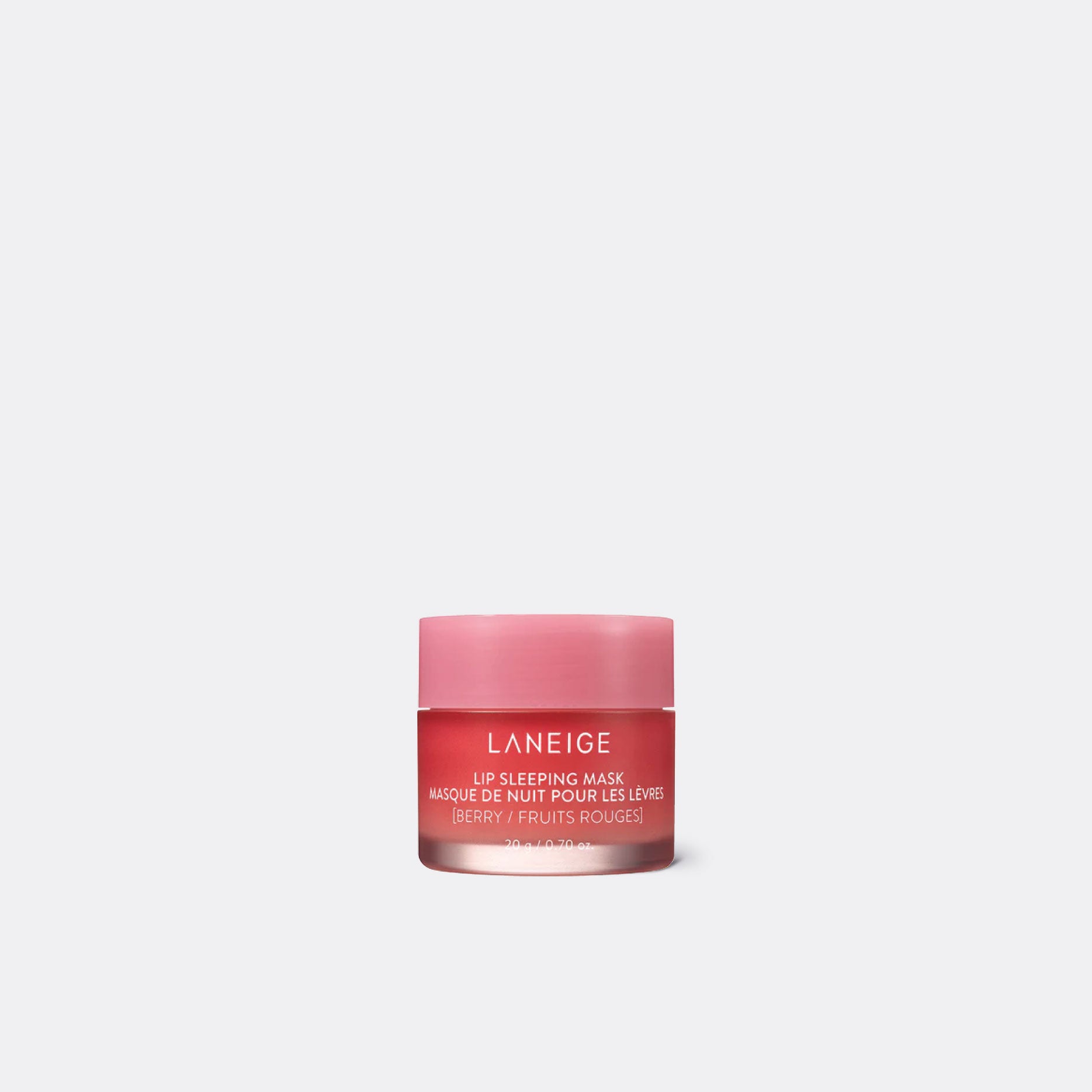 LANEIGE Lip Sleeping Mask EX Berry jar on grey background