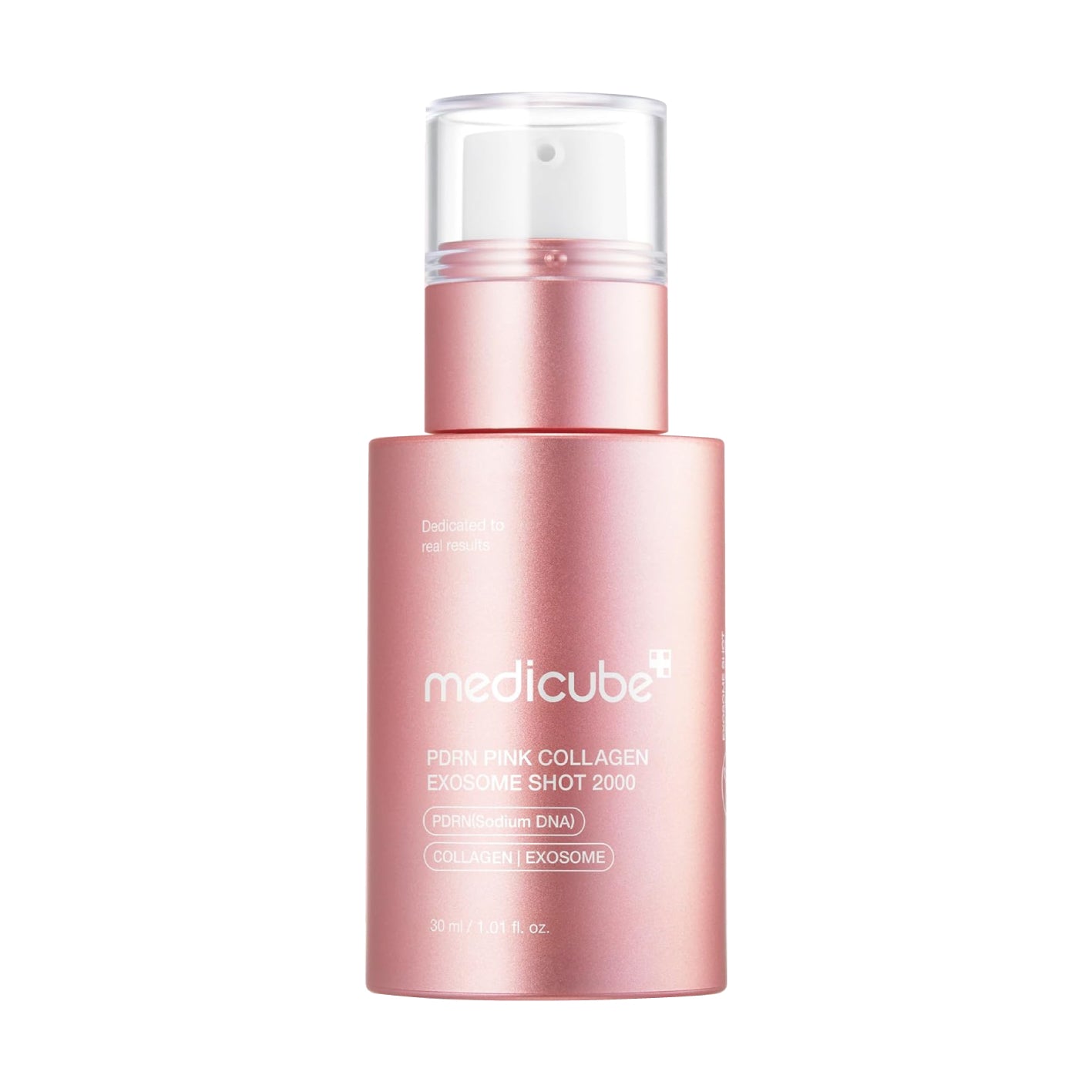 MEDICUBE PDRN Pink Collagen Exosome Shot Serum 7500 on a white background
