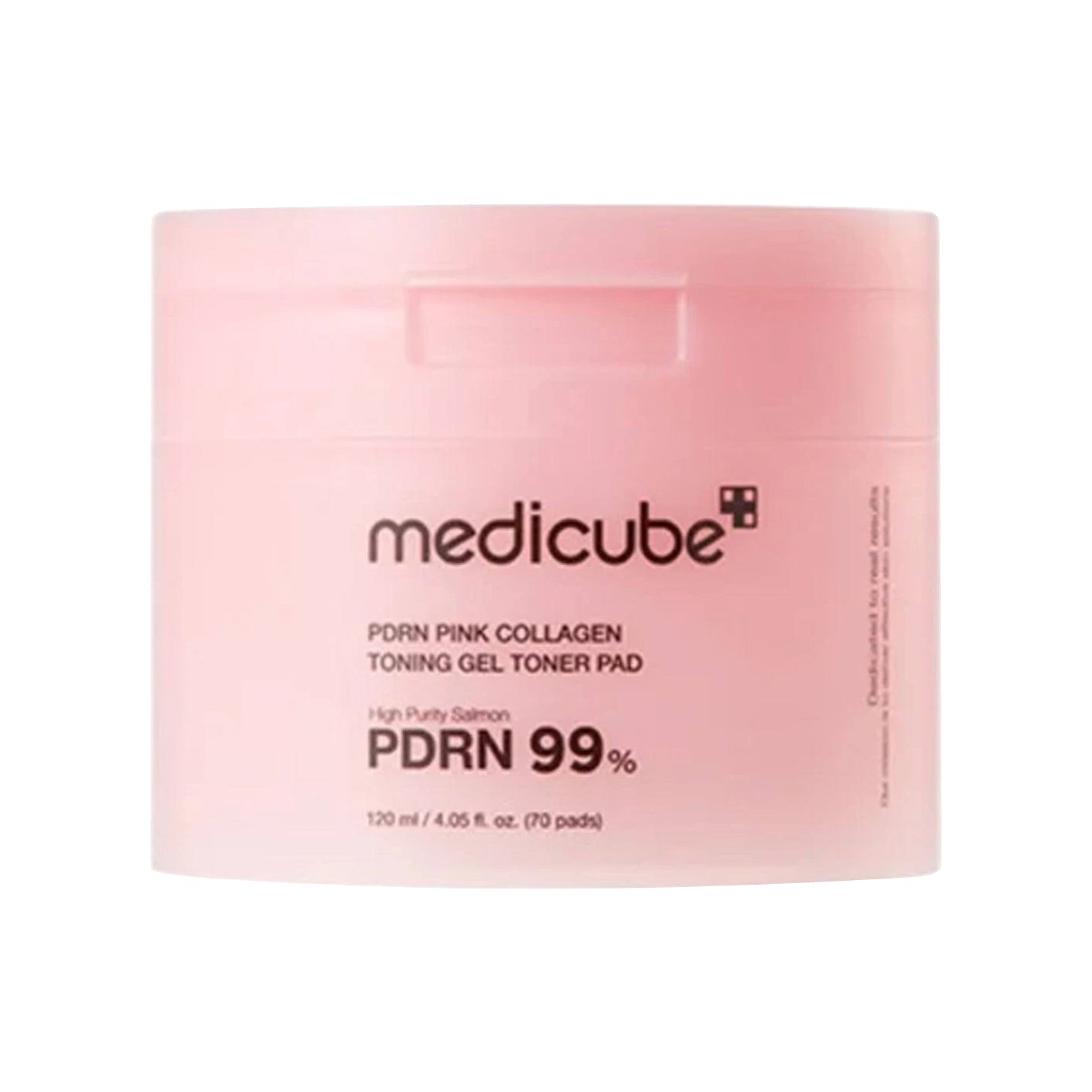 MEDICUBE PDRN Pink Collagen Toning Gel Toner Pad on white background