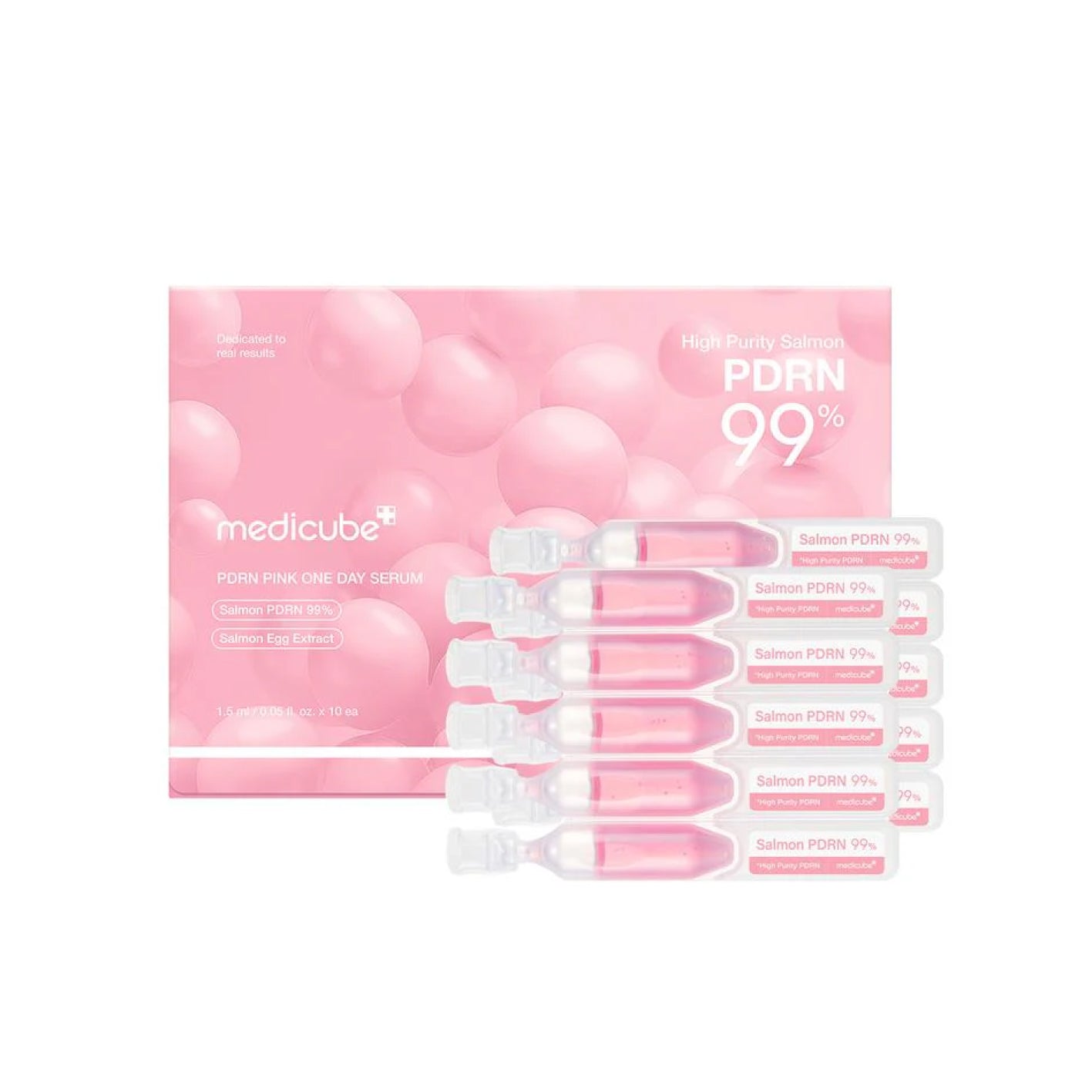 MEDICUBE PDRN Pink One Day Serum on white background