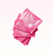 A stack of MEDICUBE PDRN Pink Collagen Jelly Eye Mask (6 Pouch) on a clean white background.