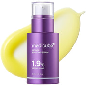 MEDICUBE Retinol NMN Boosting Serum Purple serum bottle with 'medicube' branding on a white background