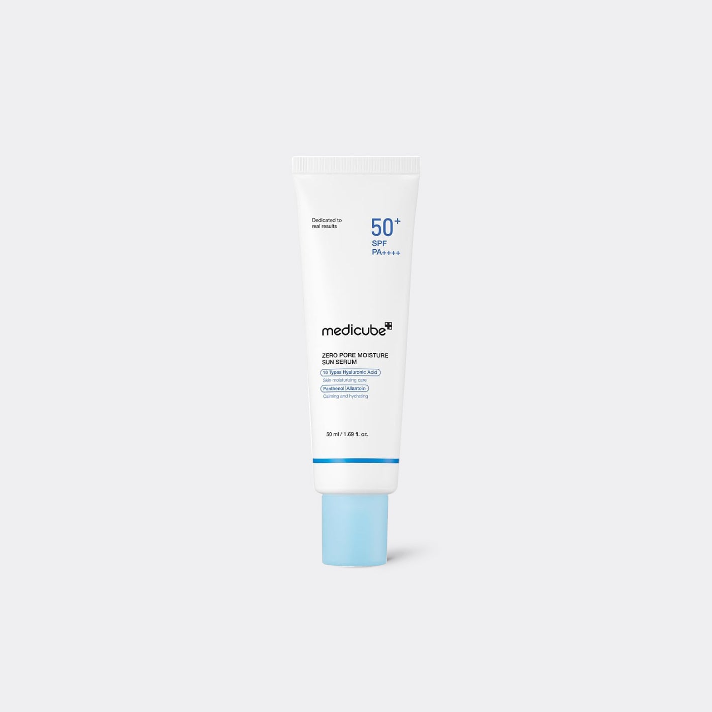 Medicube sunscreen serum bottle on a white background