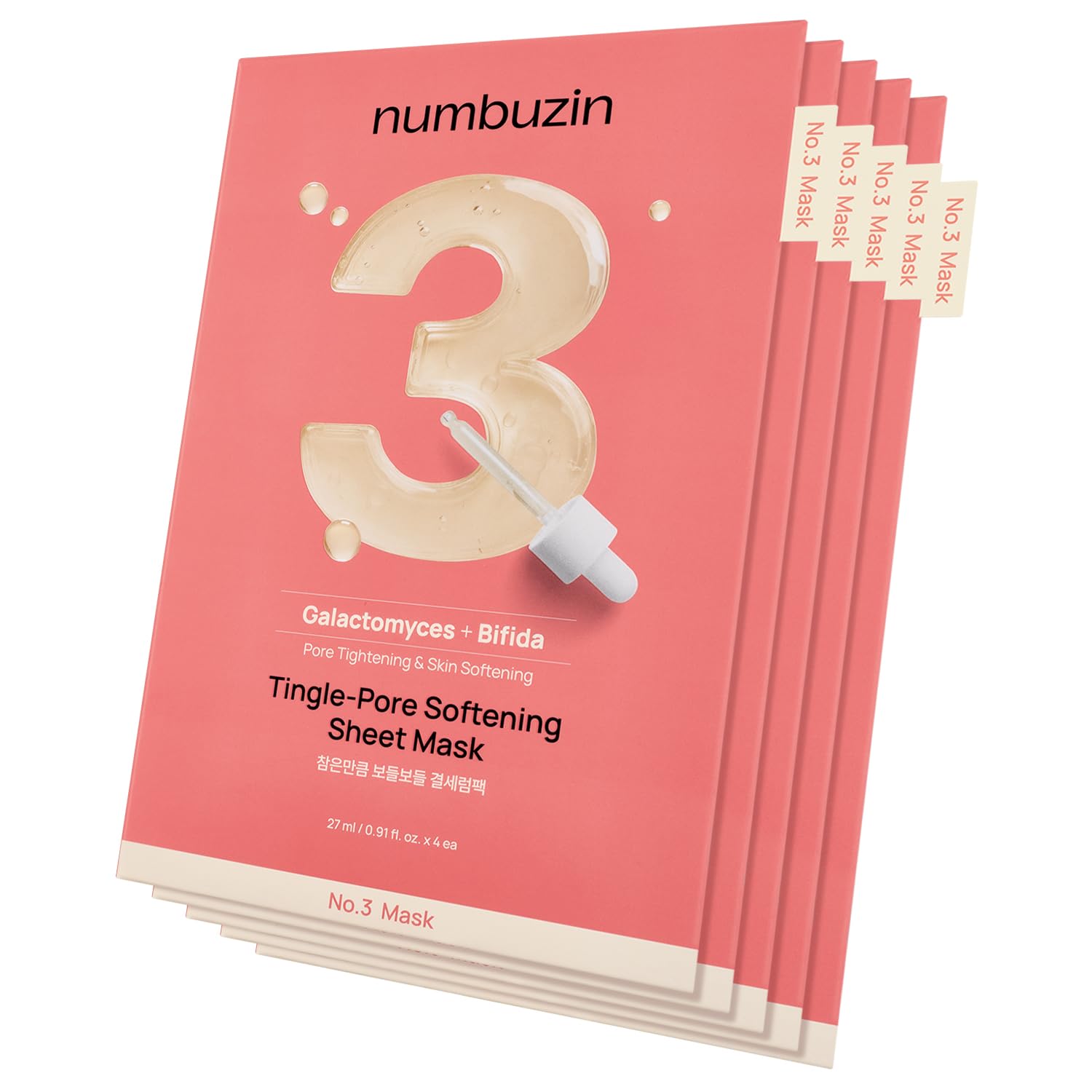 NUMBUZIN No.3 Tingle-Pore Softening Sheet Mask 5 with white backgorund