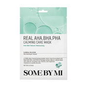 Some By Mi Real AHA BHA PHA Calming Care Mask packaging on a white background