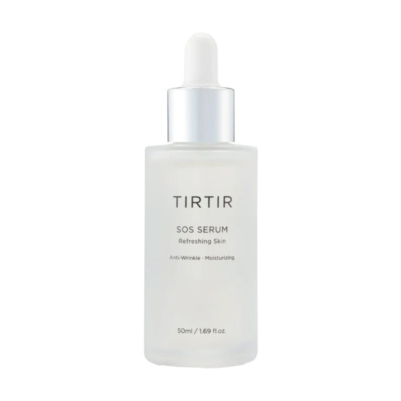 TIRTIR SOS Serum bottle on a white background