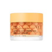 Jar of Vitamin C Astaxanthin Capsule Cream with a beige lid on a white background