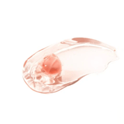 Clear gel-like substance with a pinkish hue on a white background