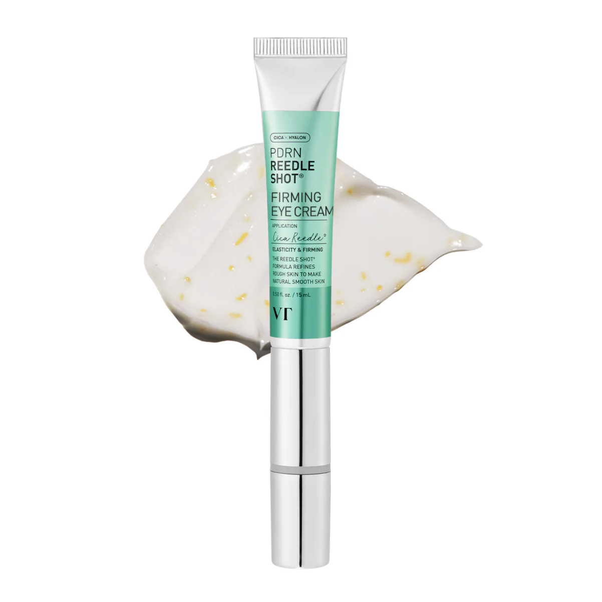VT COSMETICS PDRN Reedle Shot Eye Lifter with applicator on a white background