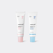 Two tubes of Medicube sunscreen on a white background